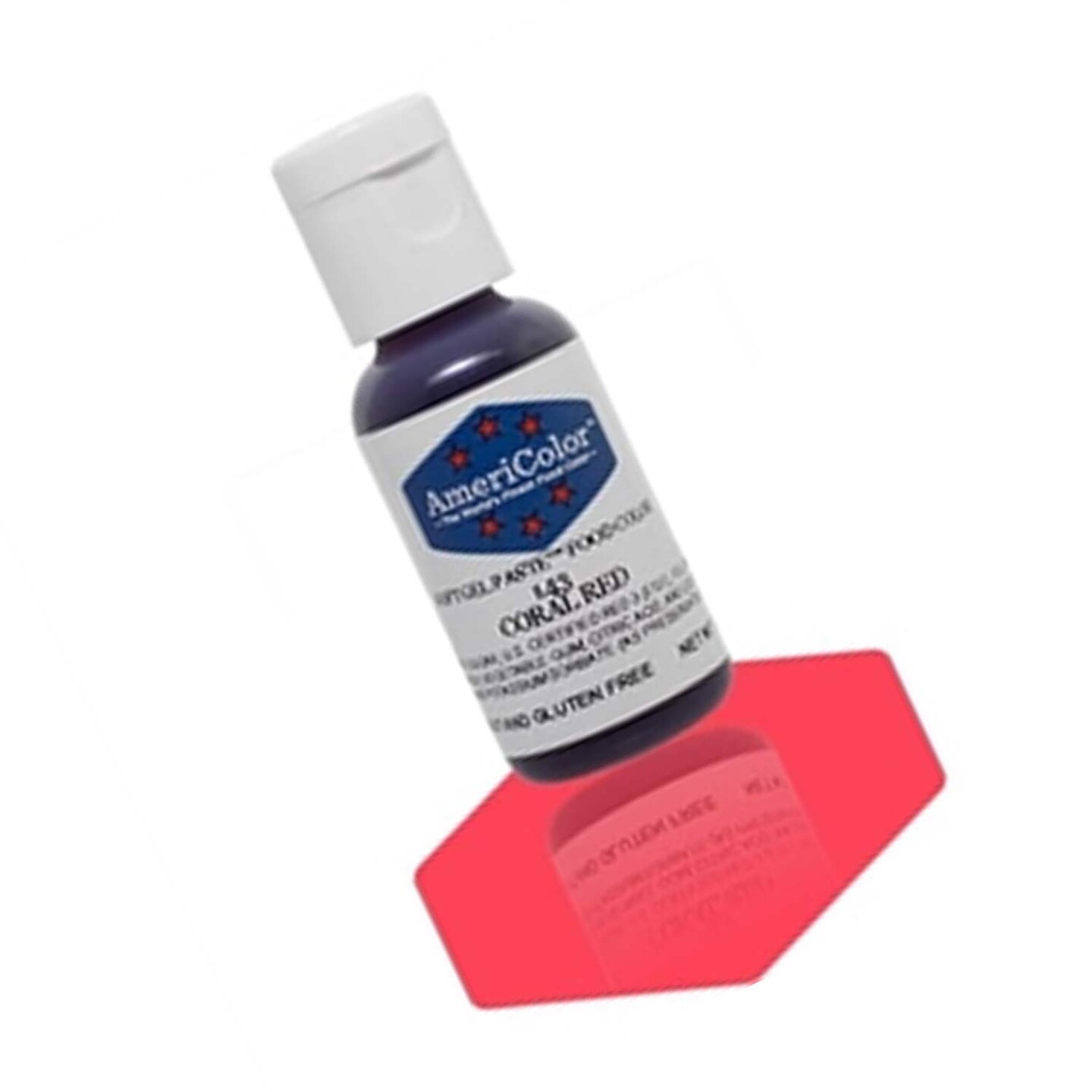 Coral Red Soft Gel Paste Food Color AmeriColor 3/4 Ounce