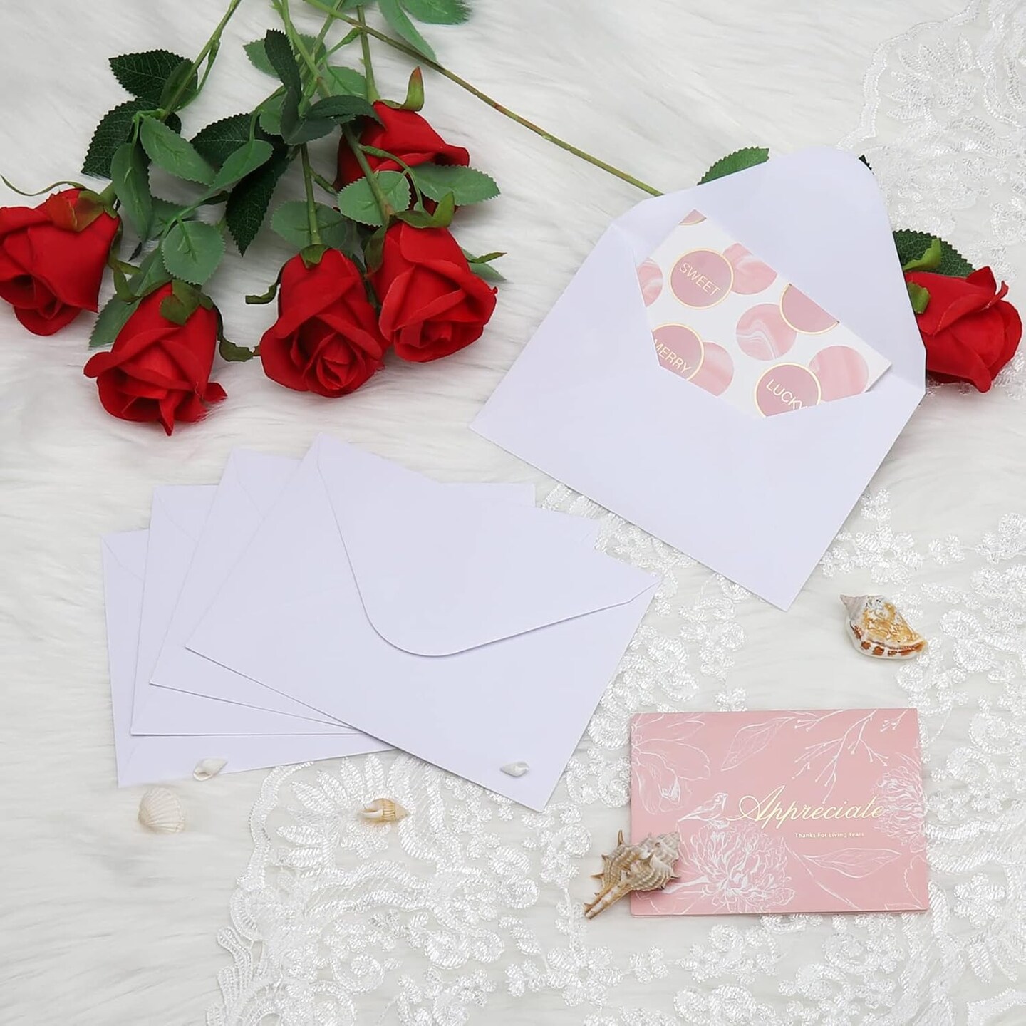100 Pack White 4x6 Envelopes, Contour Flap A4 Envelopes for Engagement Invites, Weddings Invitation, announcements, Baby shower, Perfect for RSVP Card 120gsm, 4.5 x 6.4 Inches - 100% Recycled