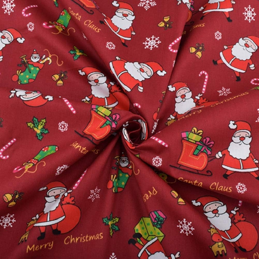 8PCS Christmas Cotton Fabric Squares - 20&#x22; x 20&#x22;