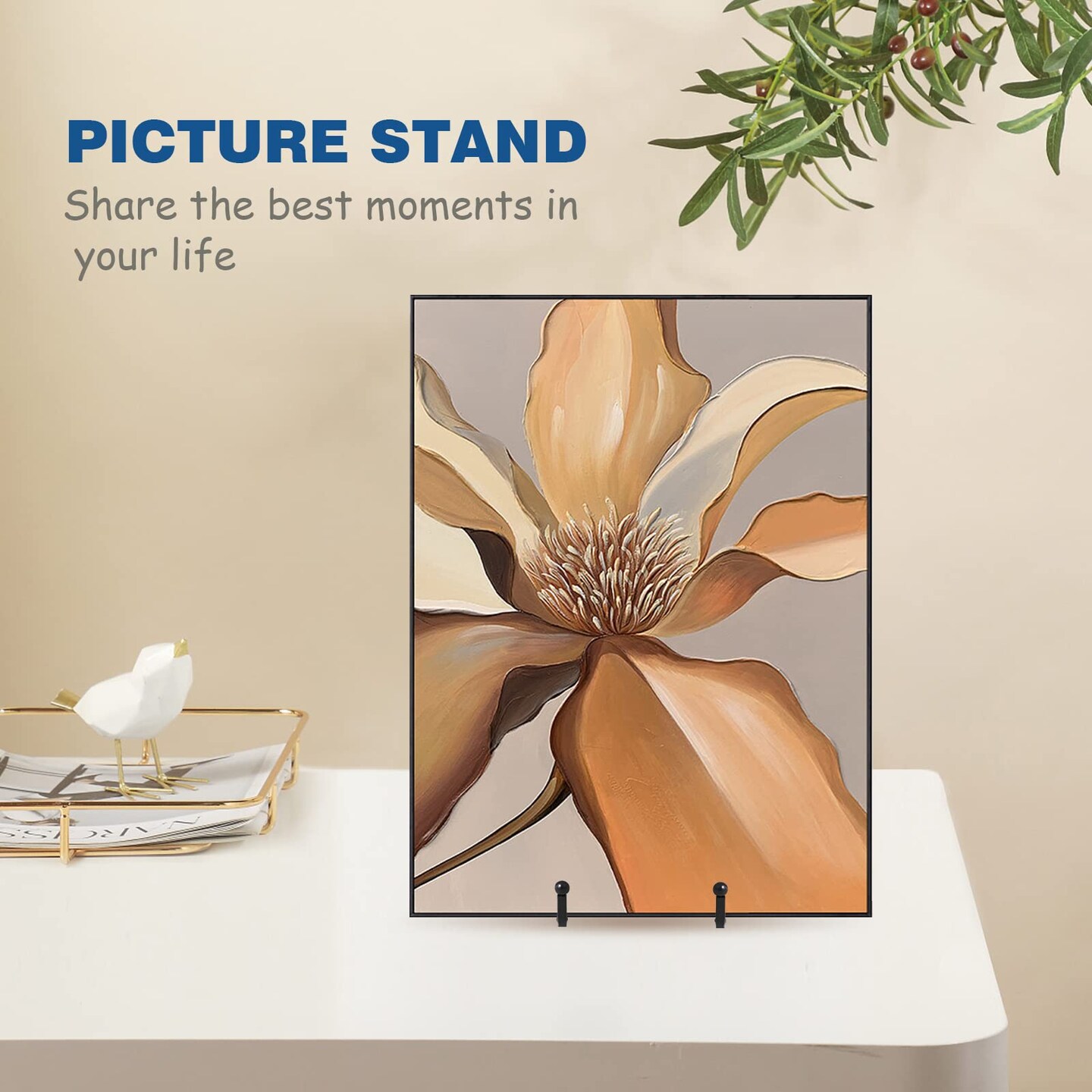 Plate Holder Easel Display Stand - 8 inch Metal Plate Stands for Display - Tabletop Picture Stand - Black Iron Easels for Display Pictures | Photo Frames | Book | Decorative Plates | Plaque -2 Pack