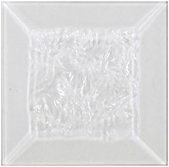 3&#x22; x 3&#x22; Beveled Glass Glue Chip Texture Square - 4.7MM - 10 Pack