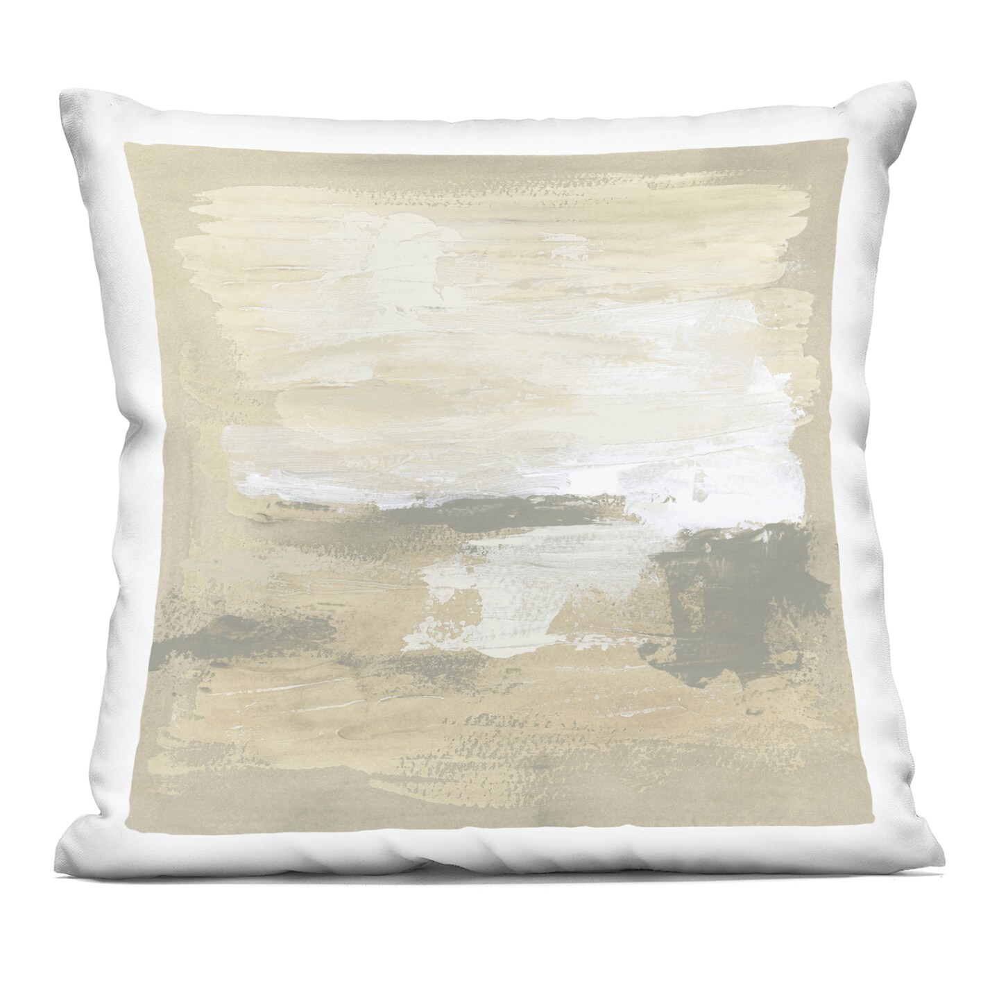Stupell Industries Neutral Reflections Beige Abstract Decorative Printed Throw Pillow, design by June Erica Vess, 18 x 7 x 18