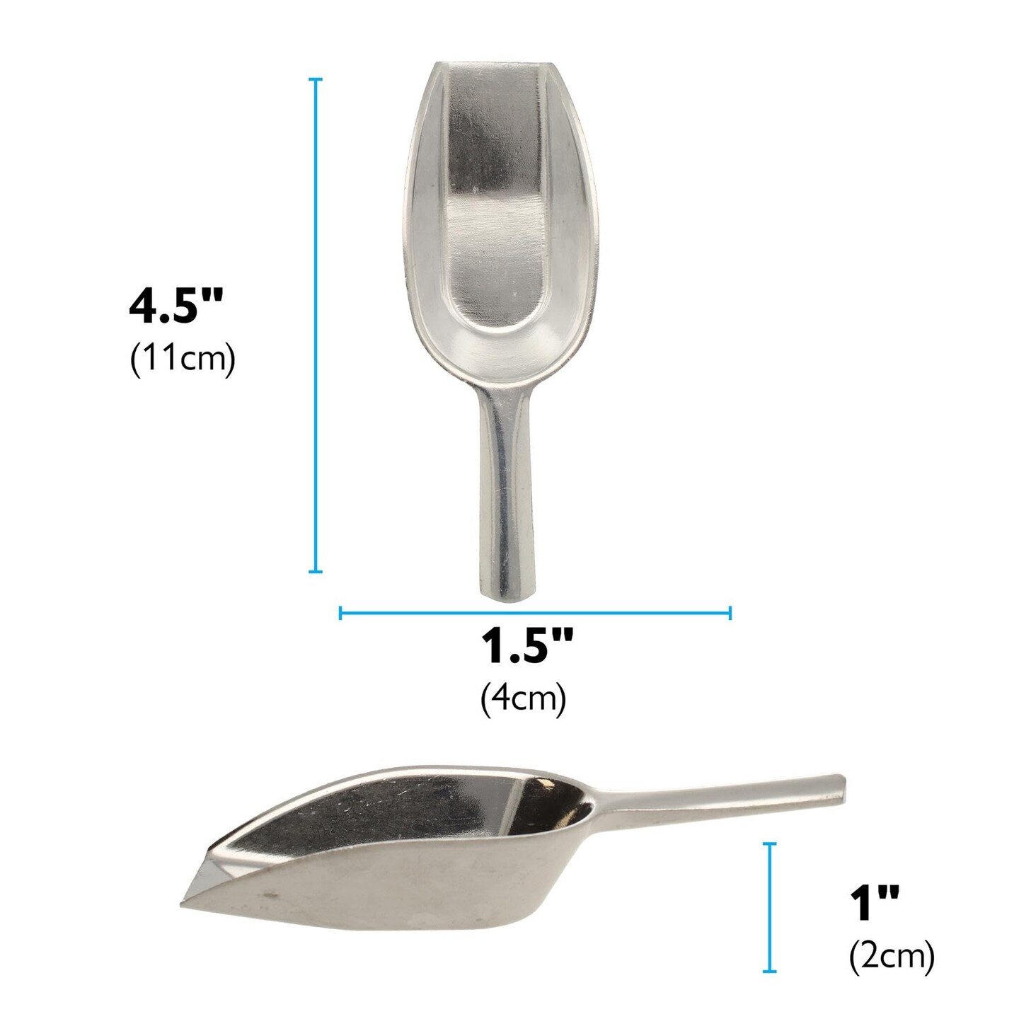 The Beadsmith Metal Bead Scoops &#x2013; Made in Germany &#x2013; 11cm x 4cm x 2cm &#x2013; Shovel for Scooping Beads, Gemstones, Diamond Painting, Small Parts &#x2013; Great for Cleanup, Storage &#x26; Organization