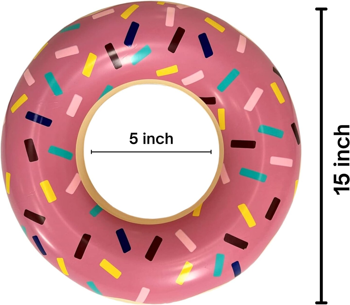 4E&#x27;s Novelty 4 Pack Mini Inflatable Donuts &#x2013; 15&#x22; Blow-up Donut Decor for Donut Party Favors