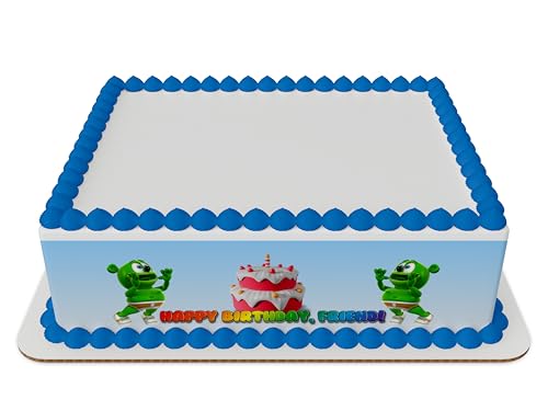 Gummib&#xE4;r Gummy Bear Cake Edible Cake Topper (2.5x10 inch Strips 3 per sheet)