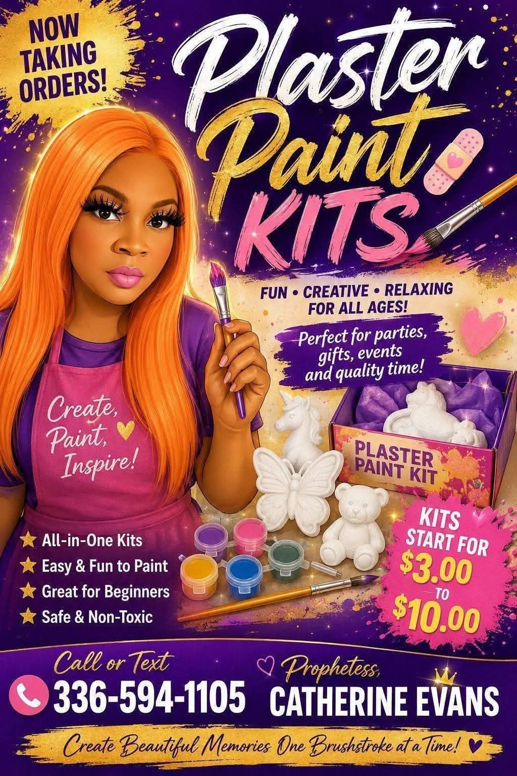 Let's Make Plaster Art Paint kits