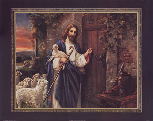 Jesus at the Door by Thomas L. Cathey Collection Wall Art Décor 22 x 28 Art Print