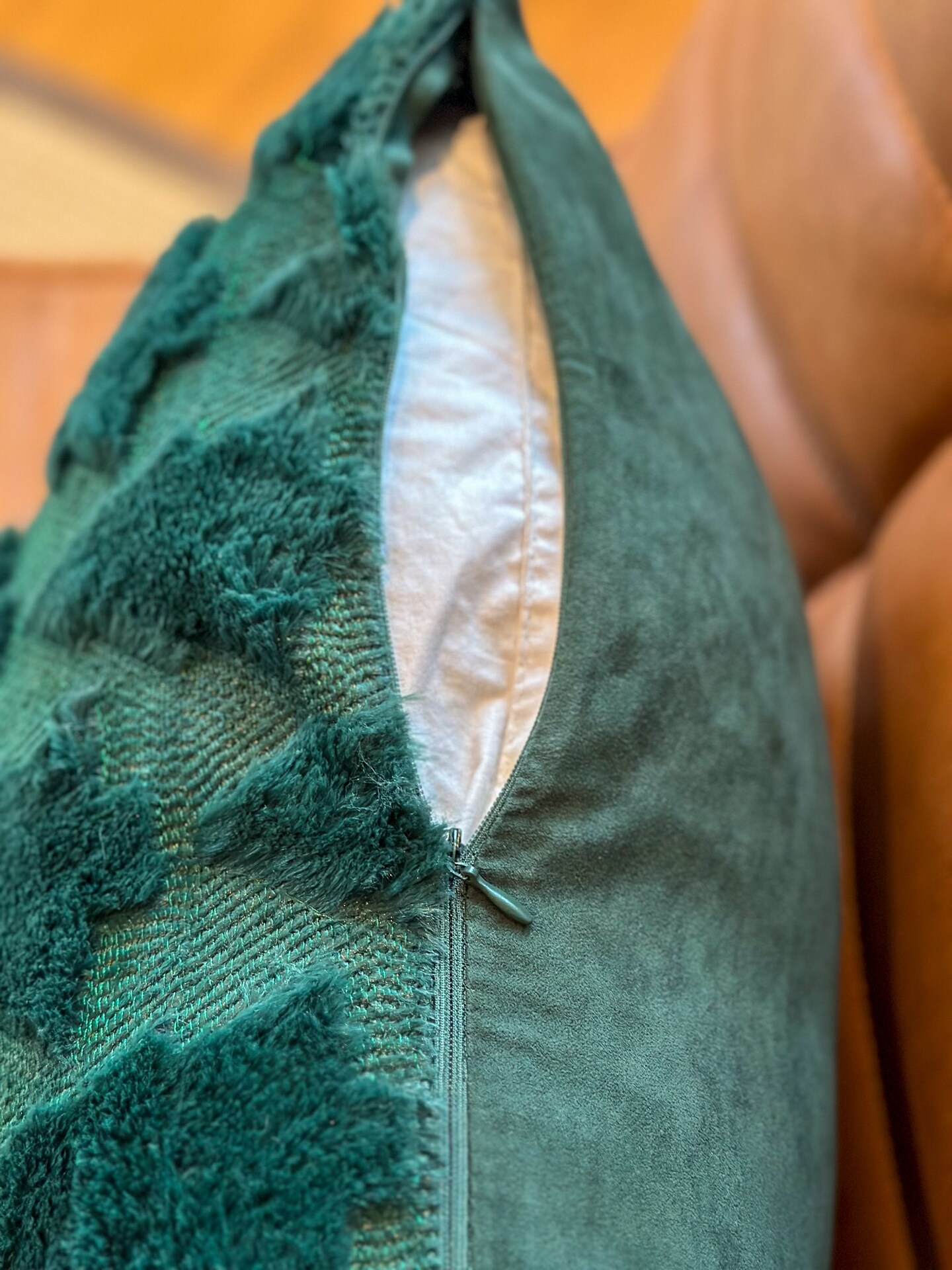 Evergreen Fraser Fir Fur Pillow Cover &#x2013; 18&#x22; Square Christmas Decor | Busa Designs