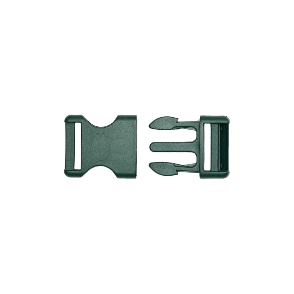 Lucille Italian Medium Hunter Green Plastic Release Buckle - 2.25” X 1.375” for Belts and Bags