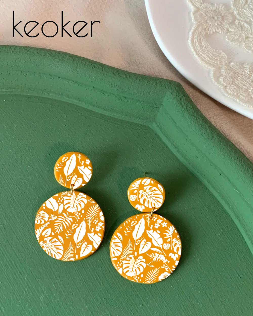 Silk Screen Stencils for Polymer Clay, 3 PCS Reusable Silkscreen Print Kit,for Printing on Clay &#x26; Other Jewelry Clay Earrings Decoration, Each 6&#x22; X 3.8&#x22;
