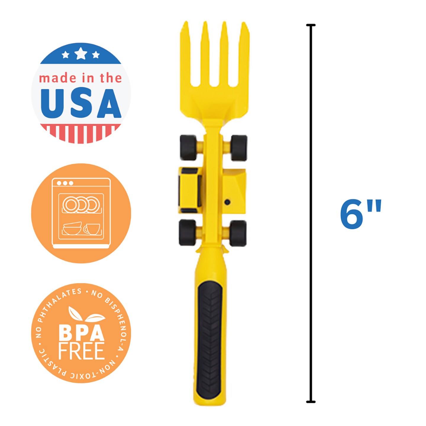 Constructive Eating Utensil and Divided Plate Set for Kids and Toddlers
