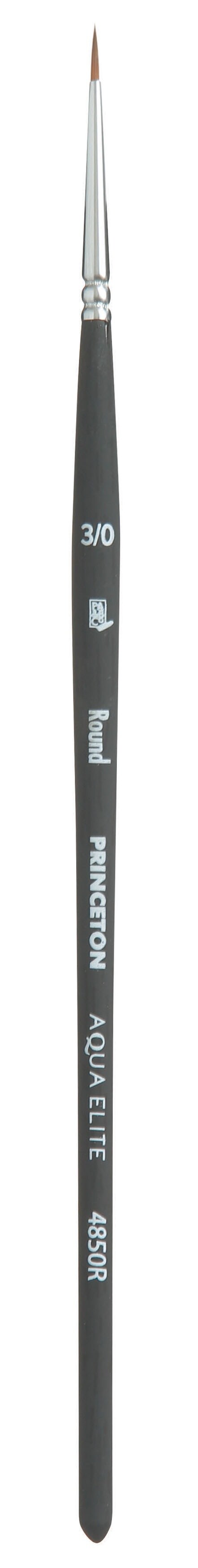 Princeton Series 4850 Aqua Elite Synthetic Watercolor Brush-Short Handle Round Size 3/0