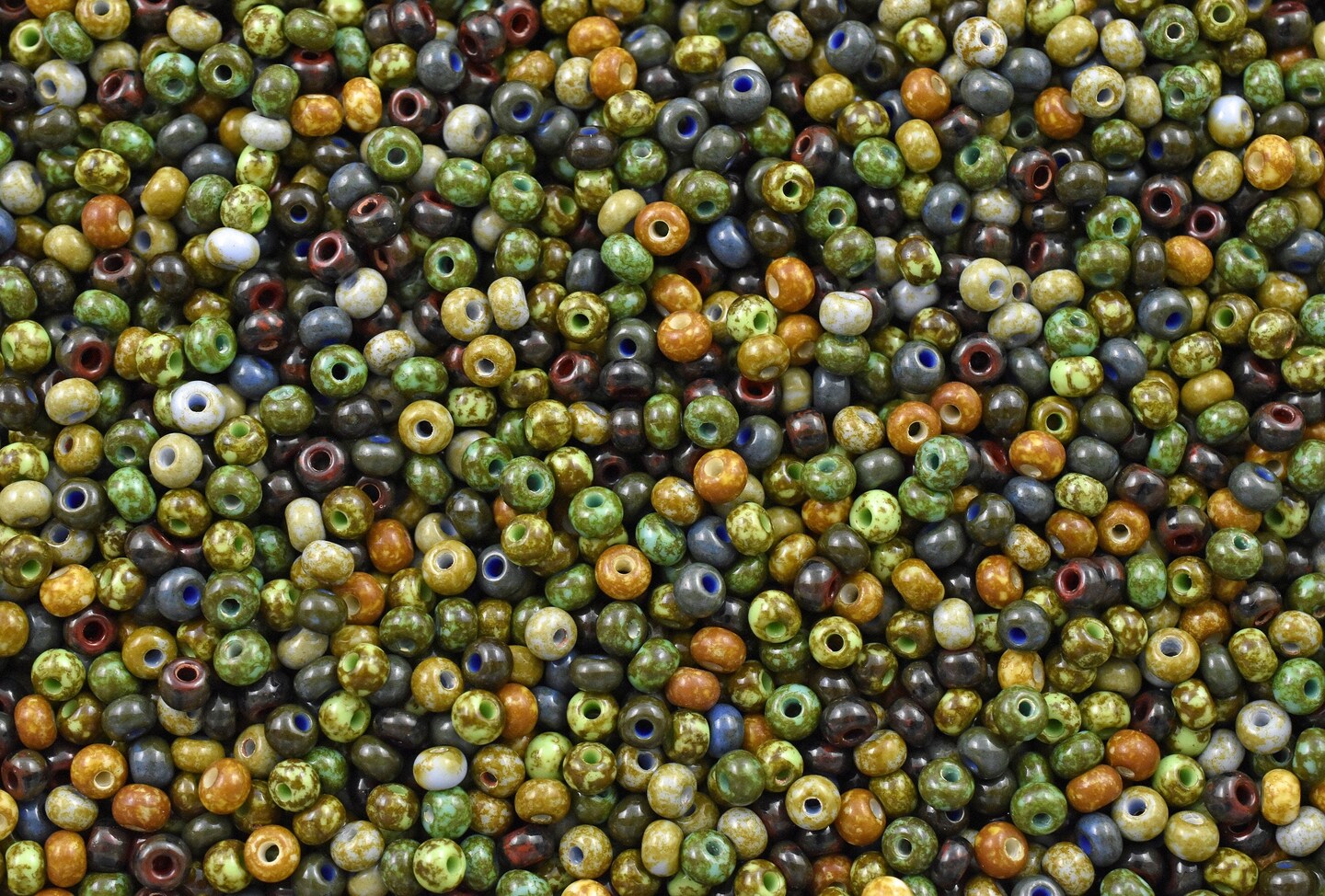 50G Mixed Picasso Czech 6/0 Seed Beads