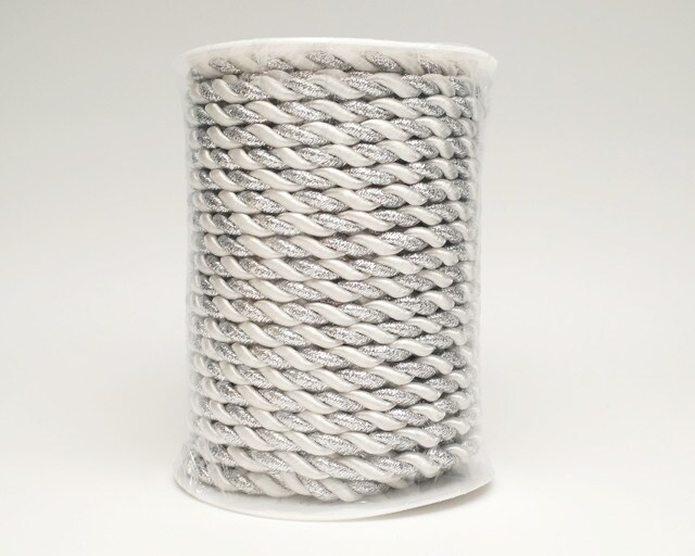 Tone Rope 6mm x 25 Yards White-Silver Two Tone Rope Trim Pack of 5 Spools | Michaels