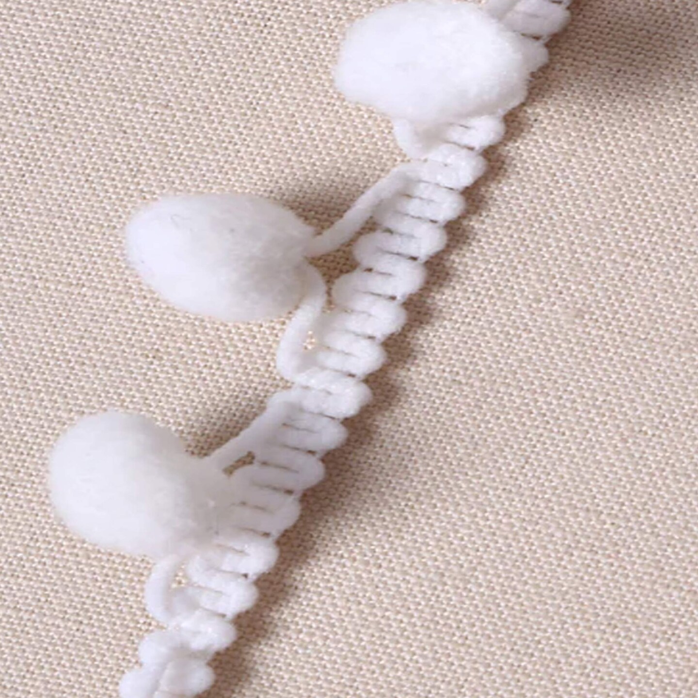 2 Yards White Large 1.25 Inch Soft Ball Pom Pom Trim Summer Fringe for Dresses Hats