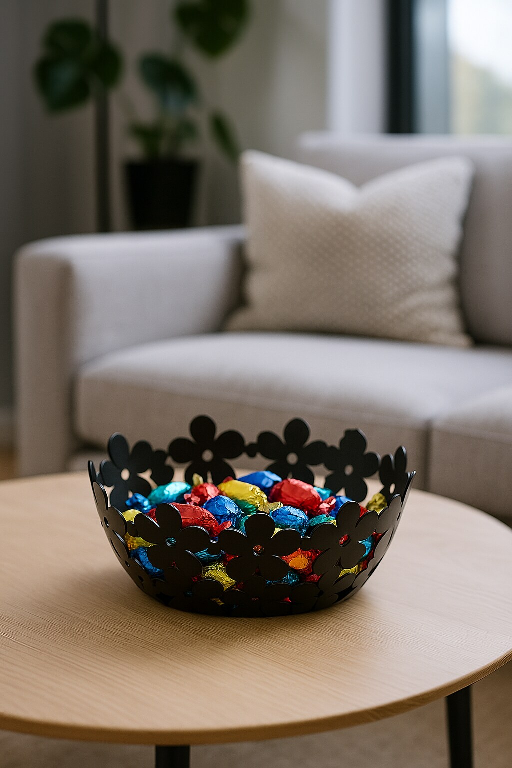 Mango Steam Decorative Flower, Fruit & Candy Basket Centerpiece