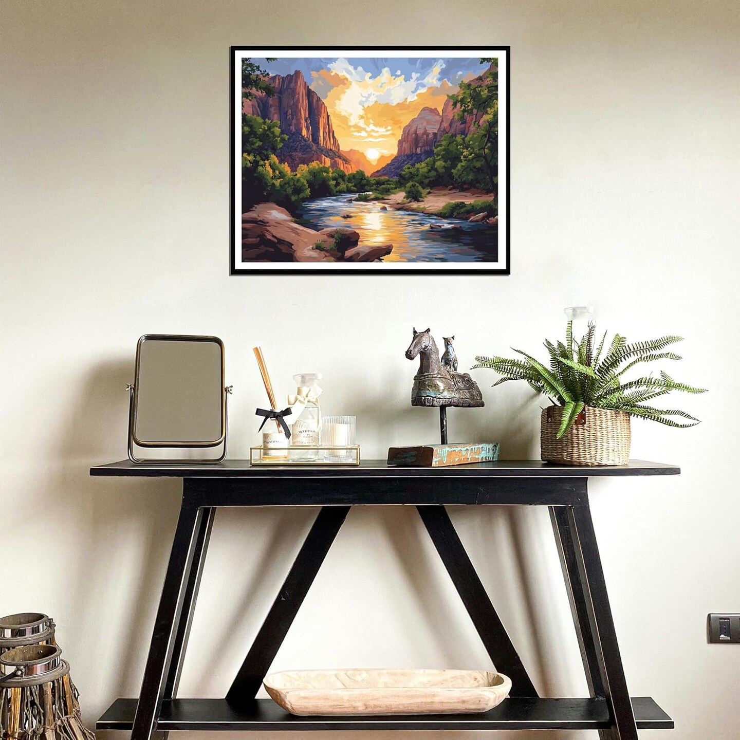 Mountain Lake,Paint by Numbers for Adults (16x20inch, No Frame)