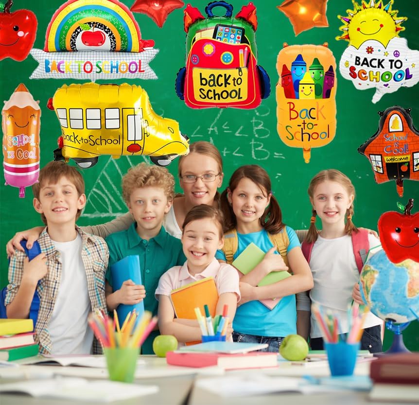 Back to School Balloons, Colorful Welcome Back to School Decorations