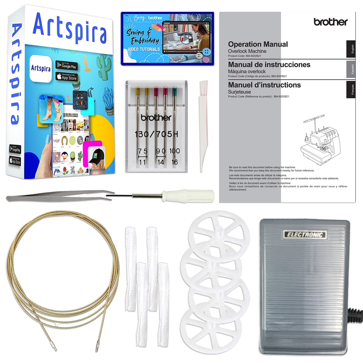 Brother Air1800 Air Serger with Jet-Air Threading with Accessories