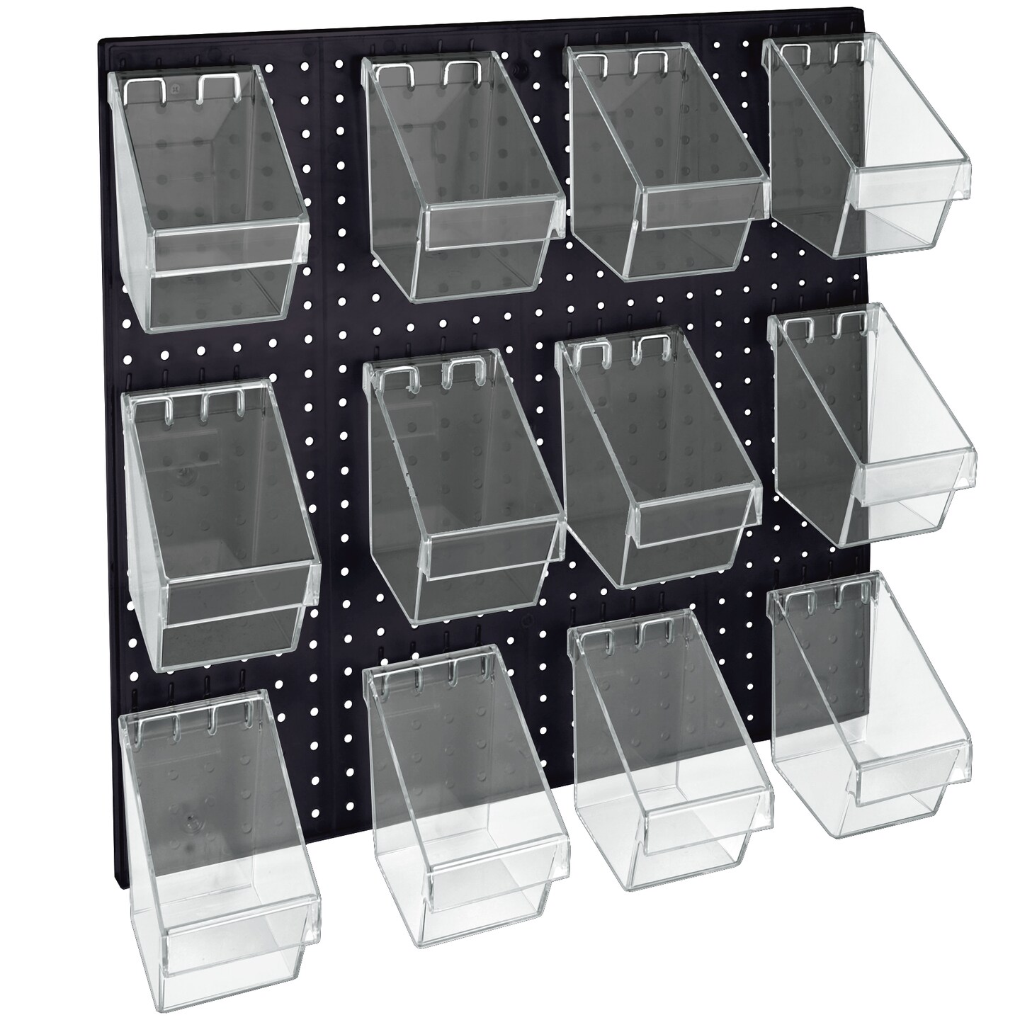 12 Mini Bucket Peg Wall Accessory Organizer Kit Pegboard Panel