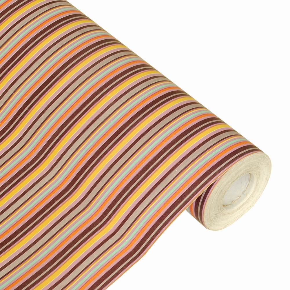 Colorful Stripe Wallpaper Roll 45 Sq Ft Pre-Pasted Removable Vinyl