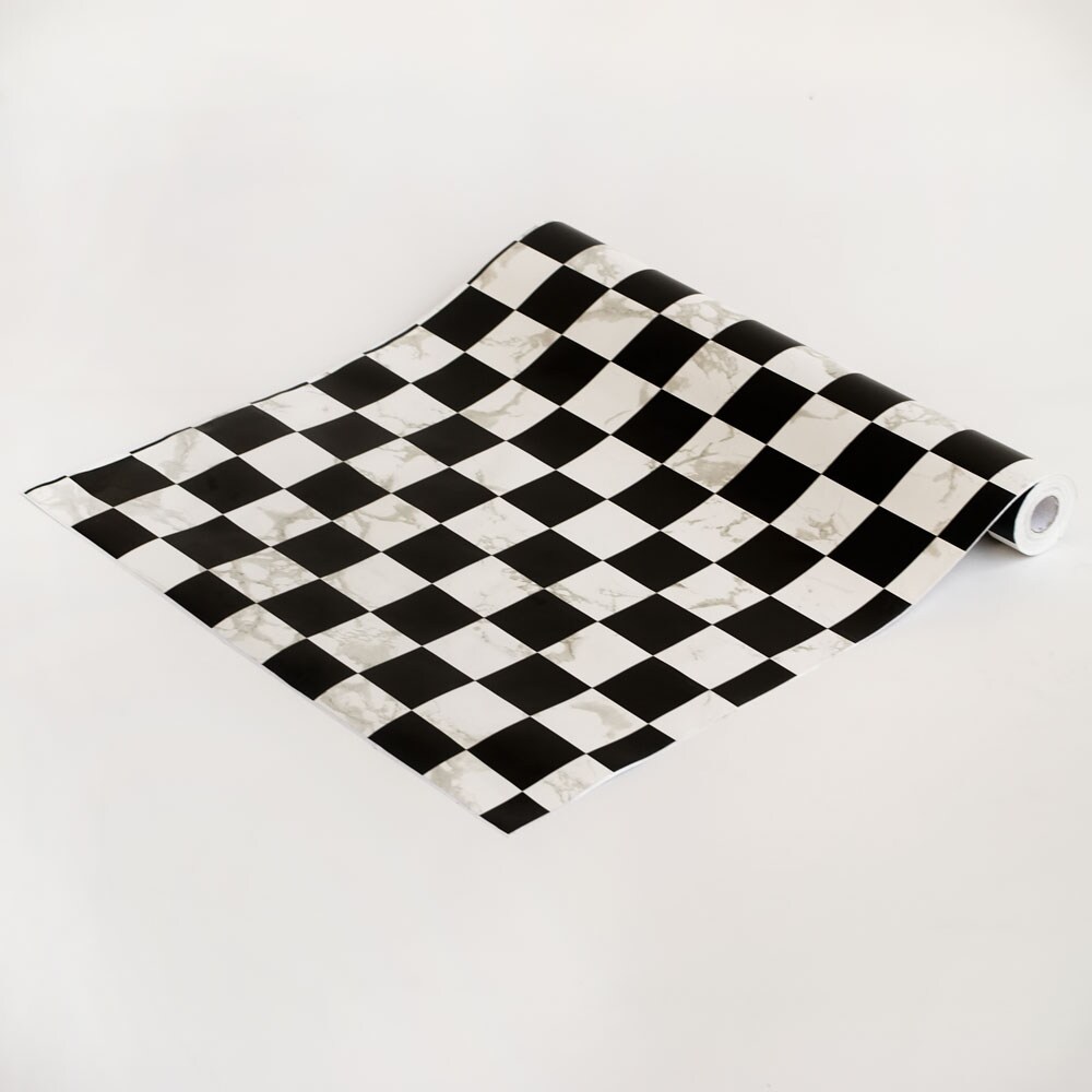 Black and White Peel and Stick Wallpaper Roll for Home Wall Decor