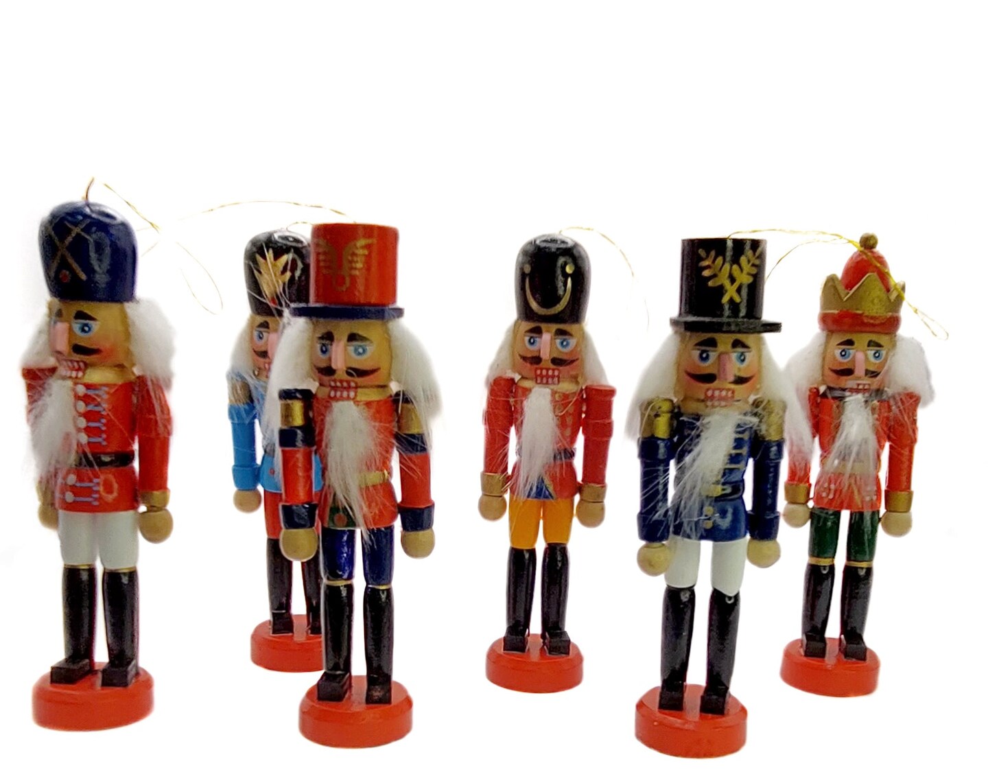 Christmas Nutcracker Set. Wizardi Classic Wooden Festive Decoration F07M14-8-N01002