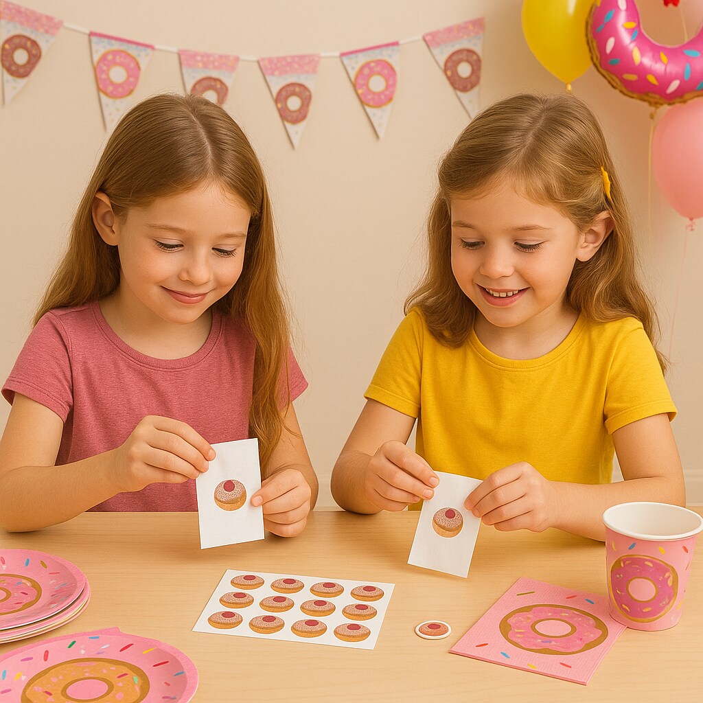 Jelly Donut Stickers 1" – 120 Pack | Donut Reward Stickers for Classroom Crafts & Party Favors