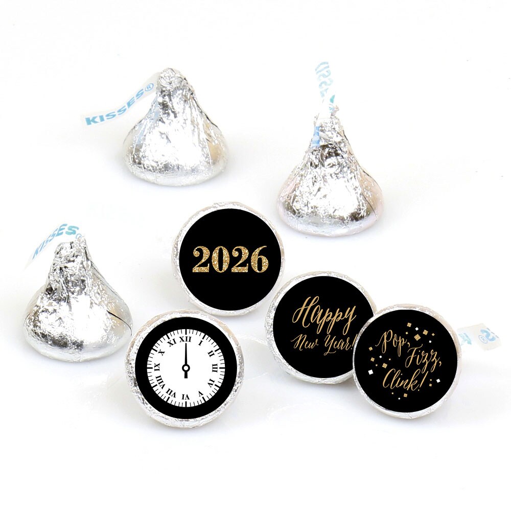 Big Dot of Happiness New Year's Eve - Gold - Round Candy 2026 New Years ...