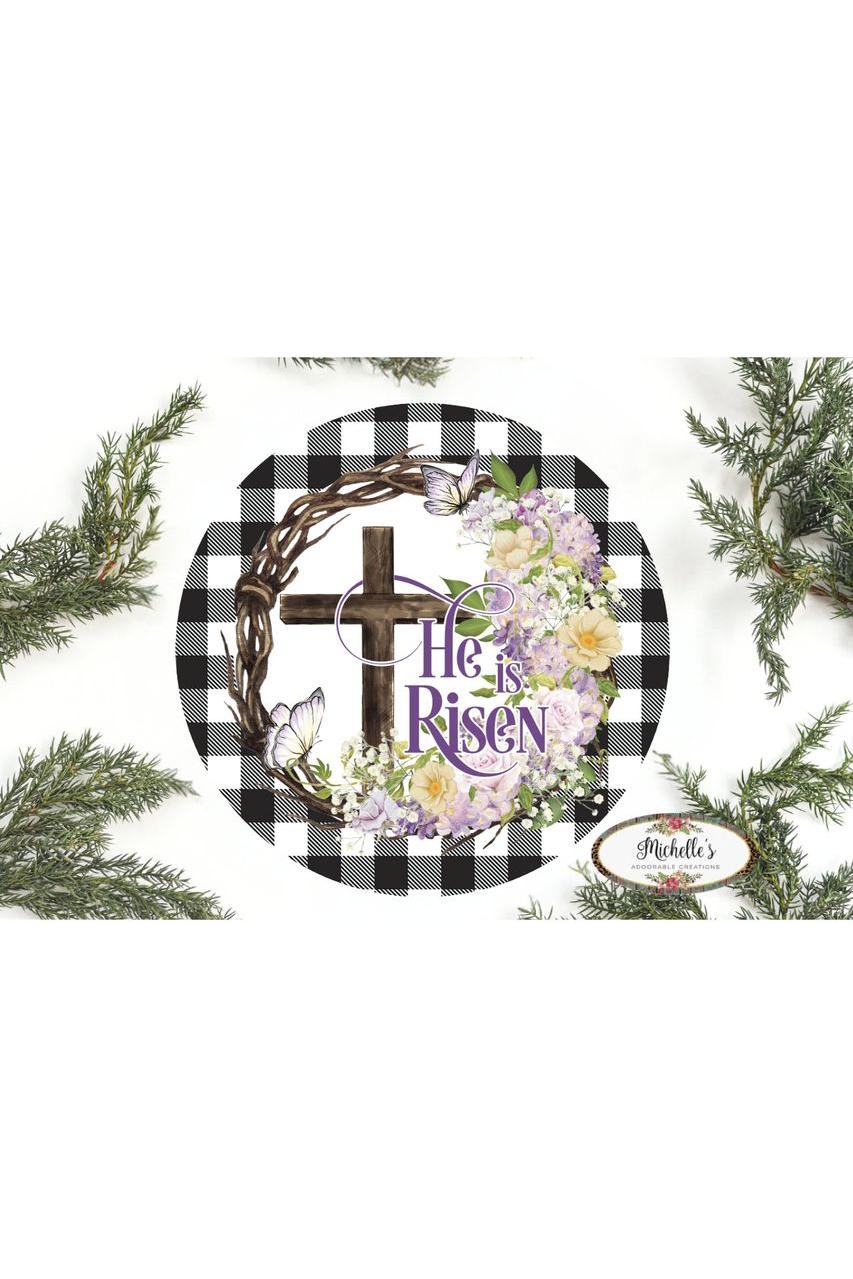 He Is Risen Crown of Thorns Sign - Wreath Enhancement