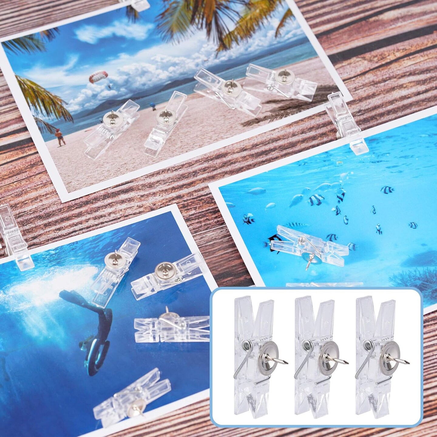 60 pcs decorative push pin clips clear pushpins for bulletin cork boards arts cubicle walls and office projects