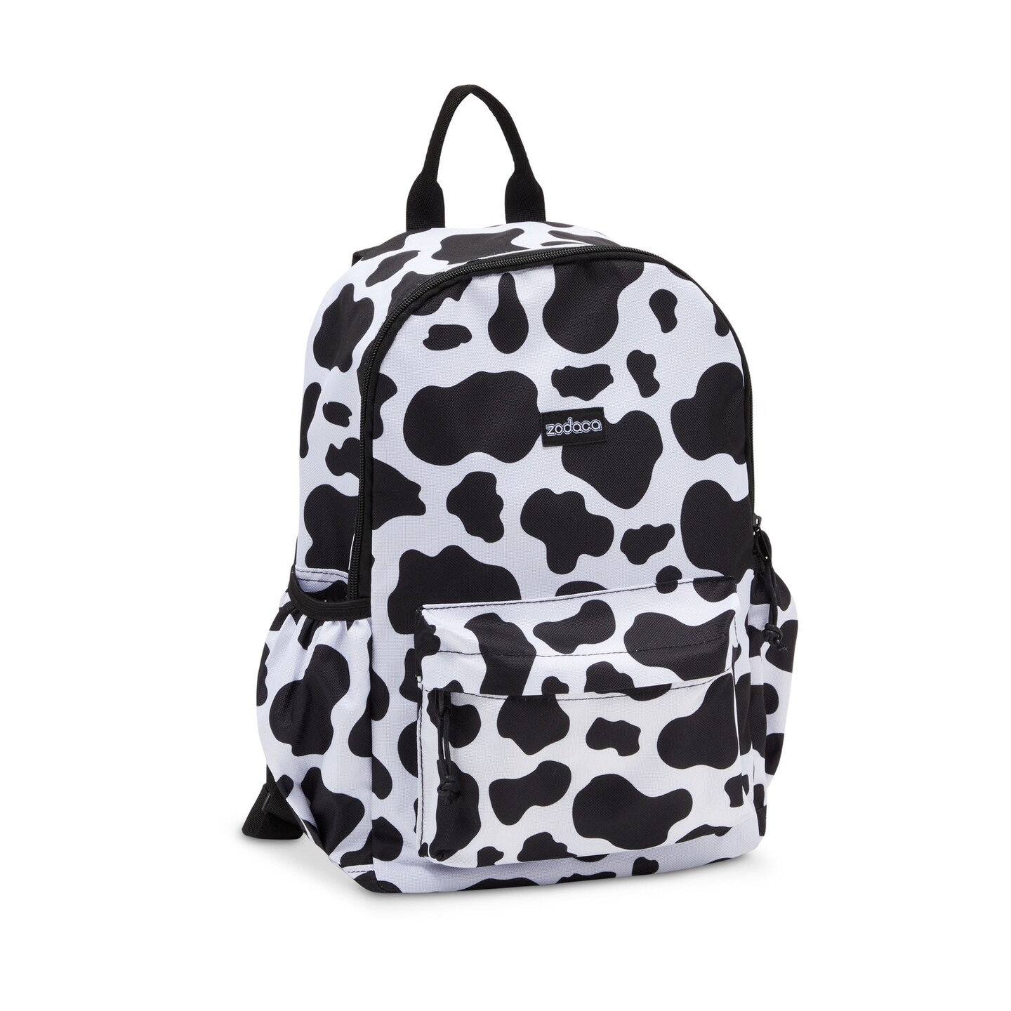 Zodaca Cow Print Mini Backpack for Women, and Girls, Small Shoulder Bag for School, Travel, Day Trips, Concerts, and Festivals, Cow Mini Backpack with Adjustable Straps, 12.5x4.5x15 inches