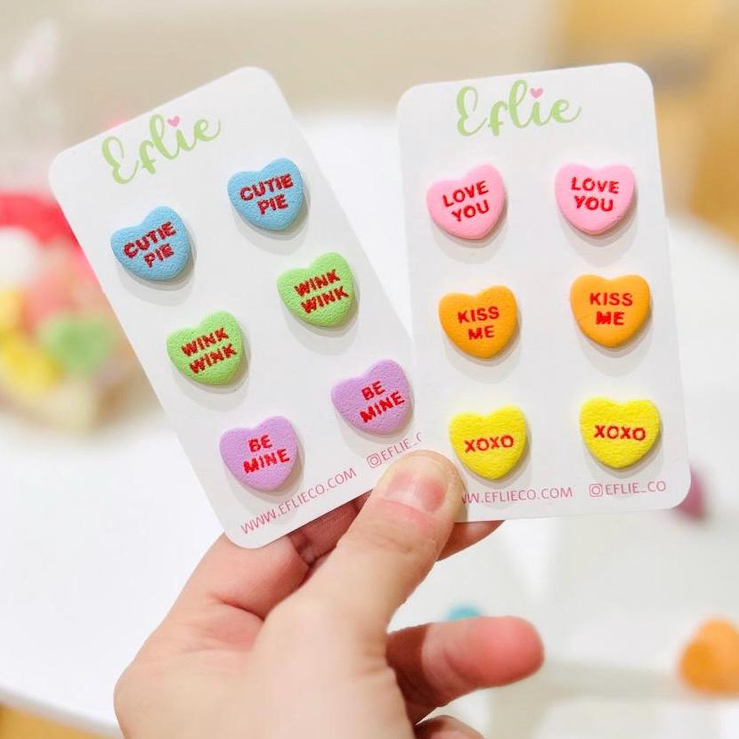 HARD PASS Conversation Heart Candy Earrings. Sour Heart Earrings. Funny