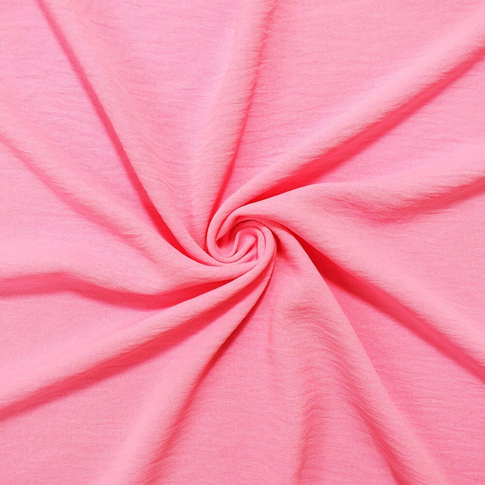 Pink Polyester Air Flow CEY Crepe Solid Woven Fabric By the Yard