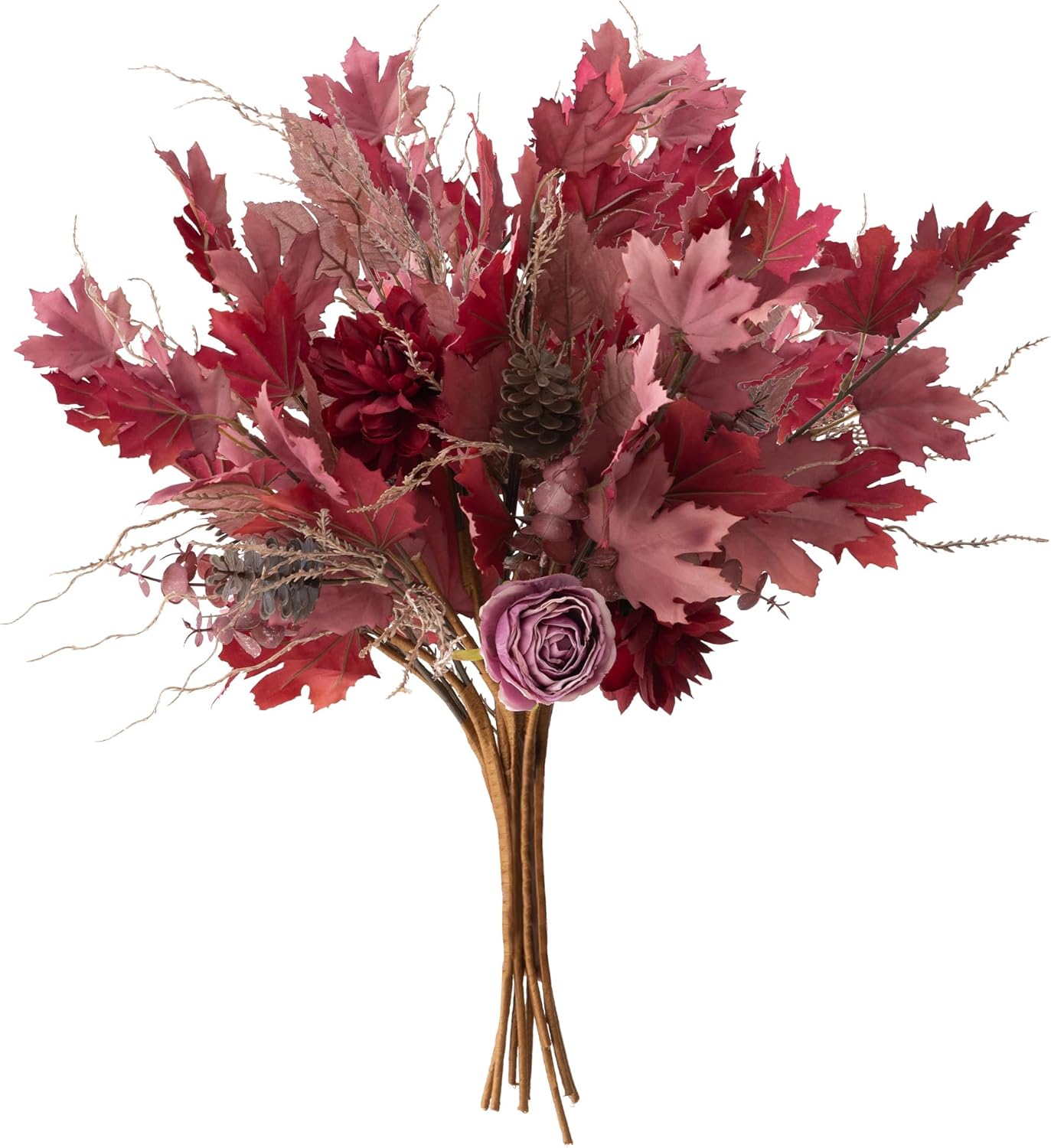 10 PCS 18 inch Fall Decor Bouquets (Burgundy)