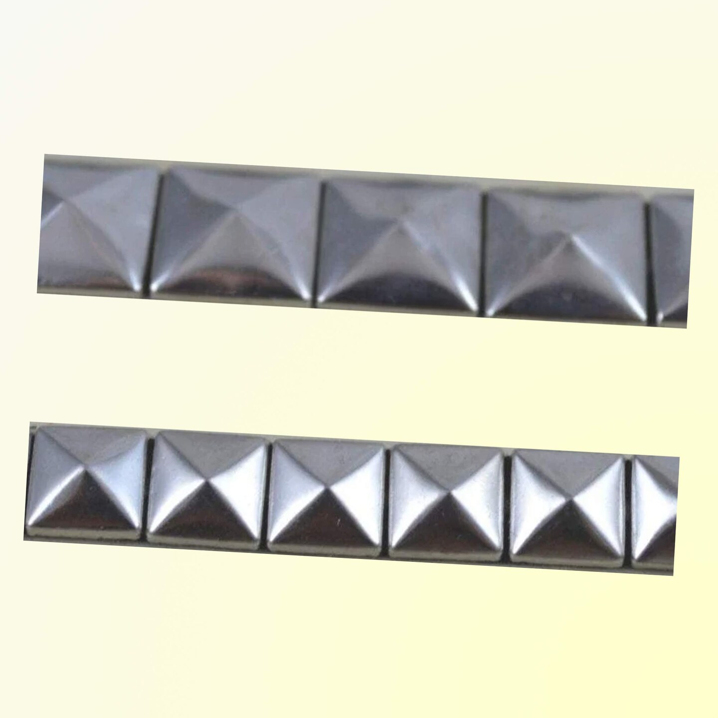 1 Yard Silver Stud Iron On Trim 1/2 Inch Metallic Tape for Clothing