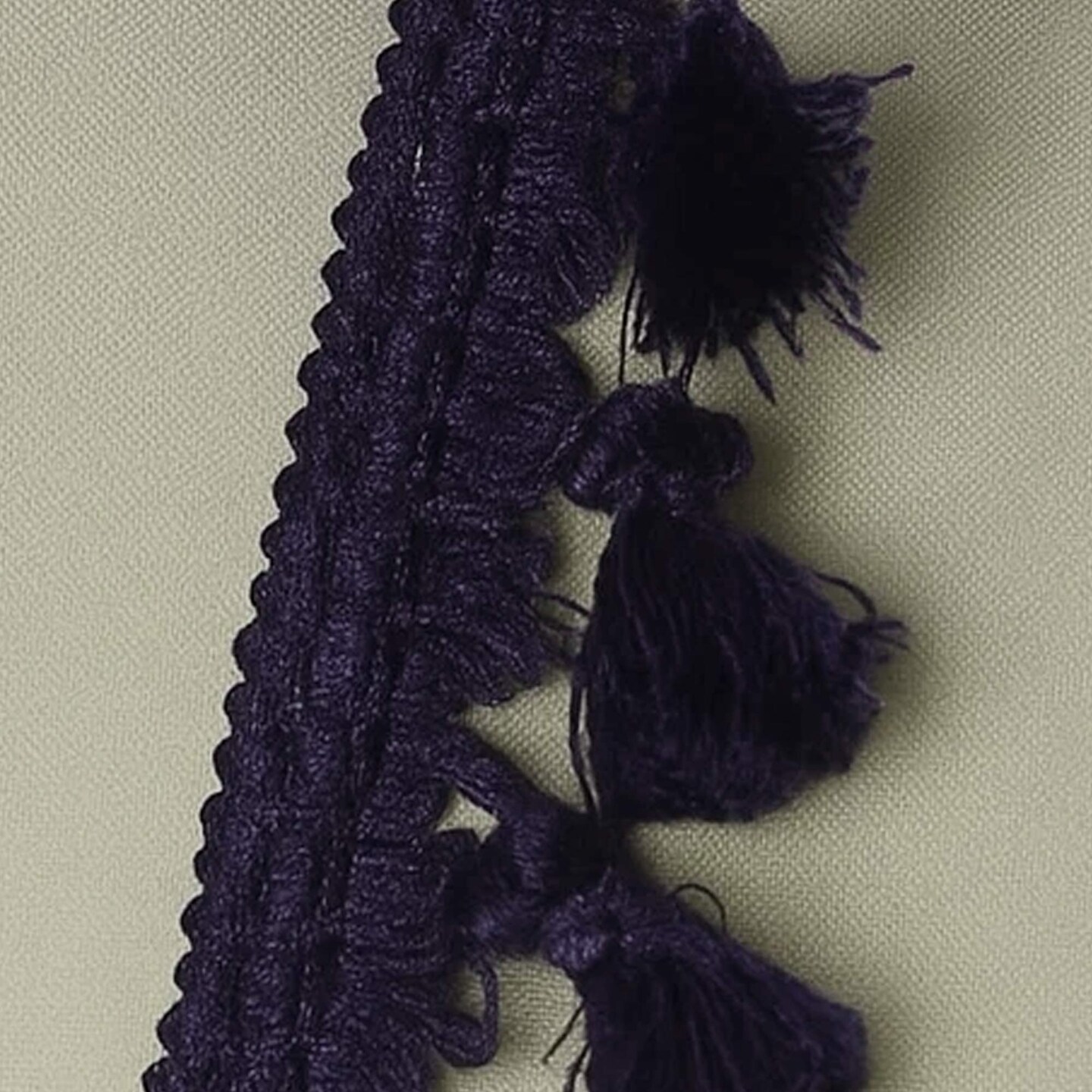1 Yard Purple Braided Gimp Tassel Fringe Trim for Stylish Home Decor