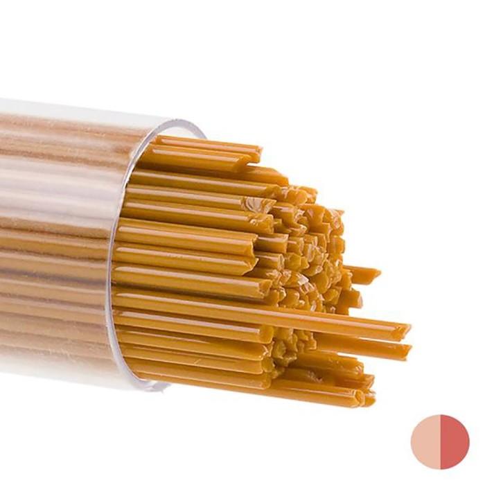 Bullseye Stringers Approx. 1MM.DIA.x17.75"L. Burnt Orange Opal 90 COE.