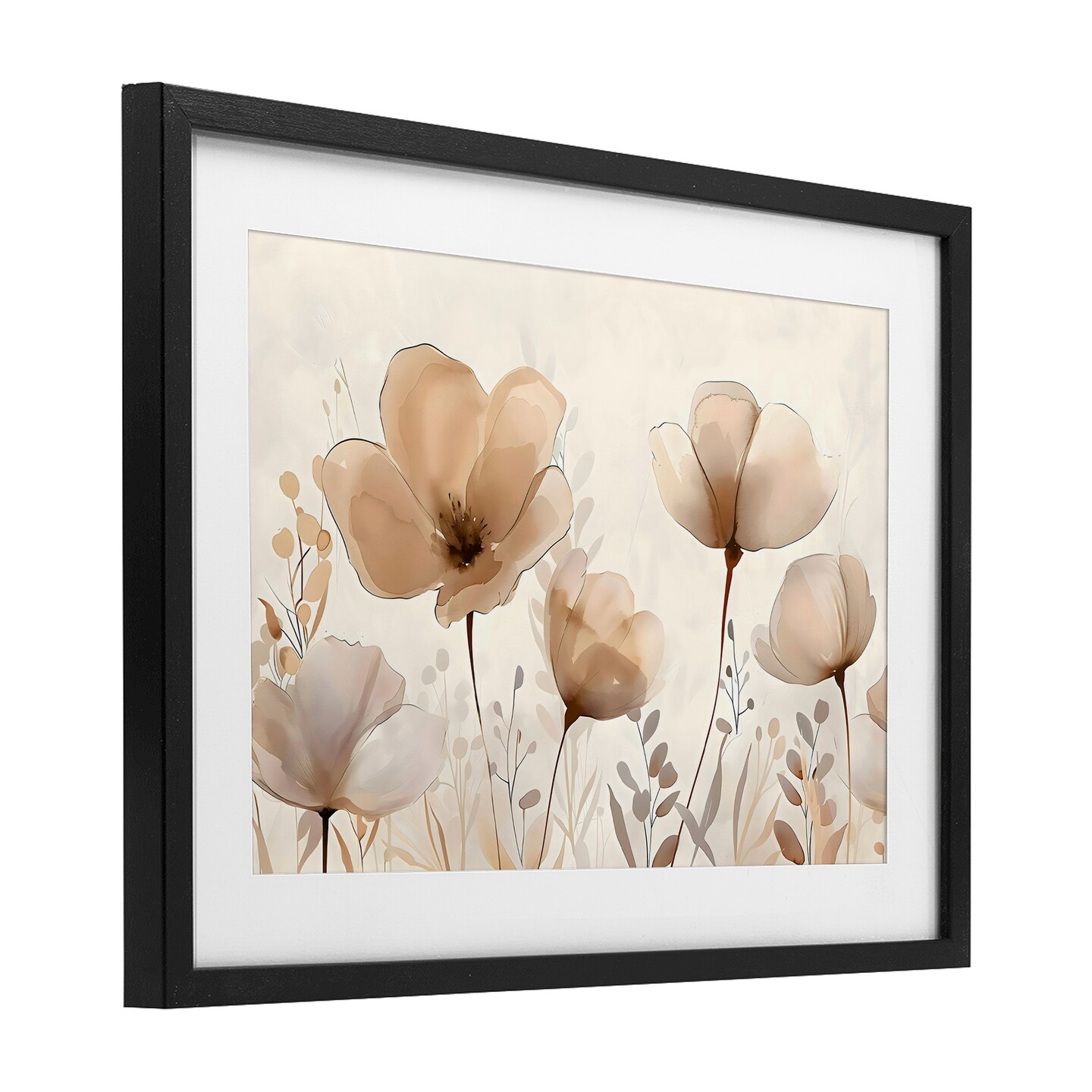 Stupell Industries Neutral Wildflowers Floral Blossoms Framed Stupell Industries Neutral Wildflowers Floral Blossoms Framed