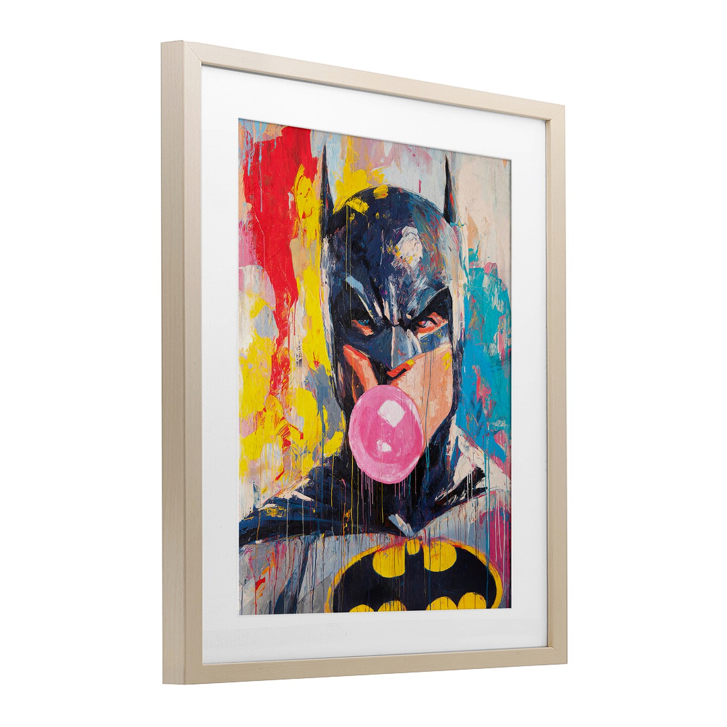 Stupell Industries Iconic Street Hero with Bubblegum Framed Print Under Glass, design by Svetlana Aleynikova
