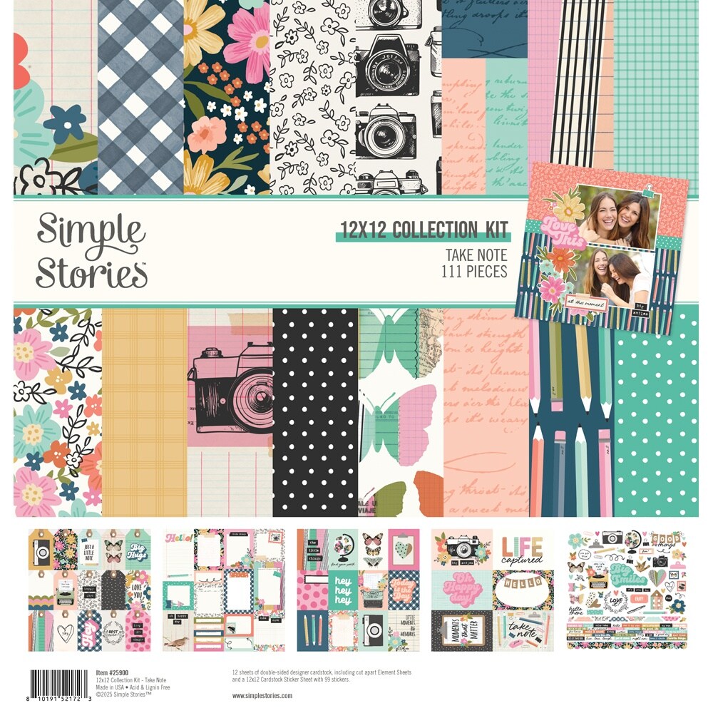 Simple Stories Double-Sided Cardstock Collection 12"x12"-Take Note