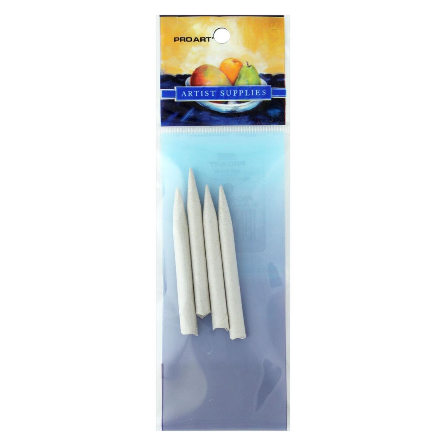 Pro Art Tortillons Small 4pc Carded, Blending Stumps for Drawing and Shading, Colored Pencil and Oil Pastel Blender Tools, Sketch Blending Pencil