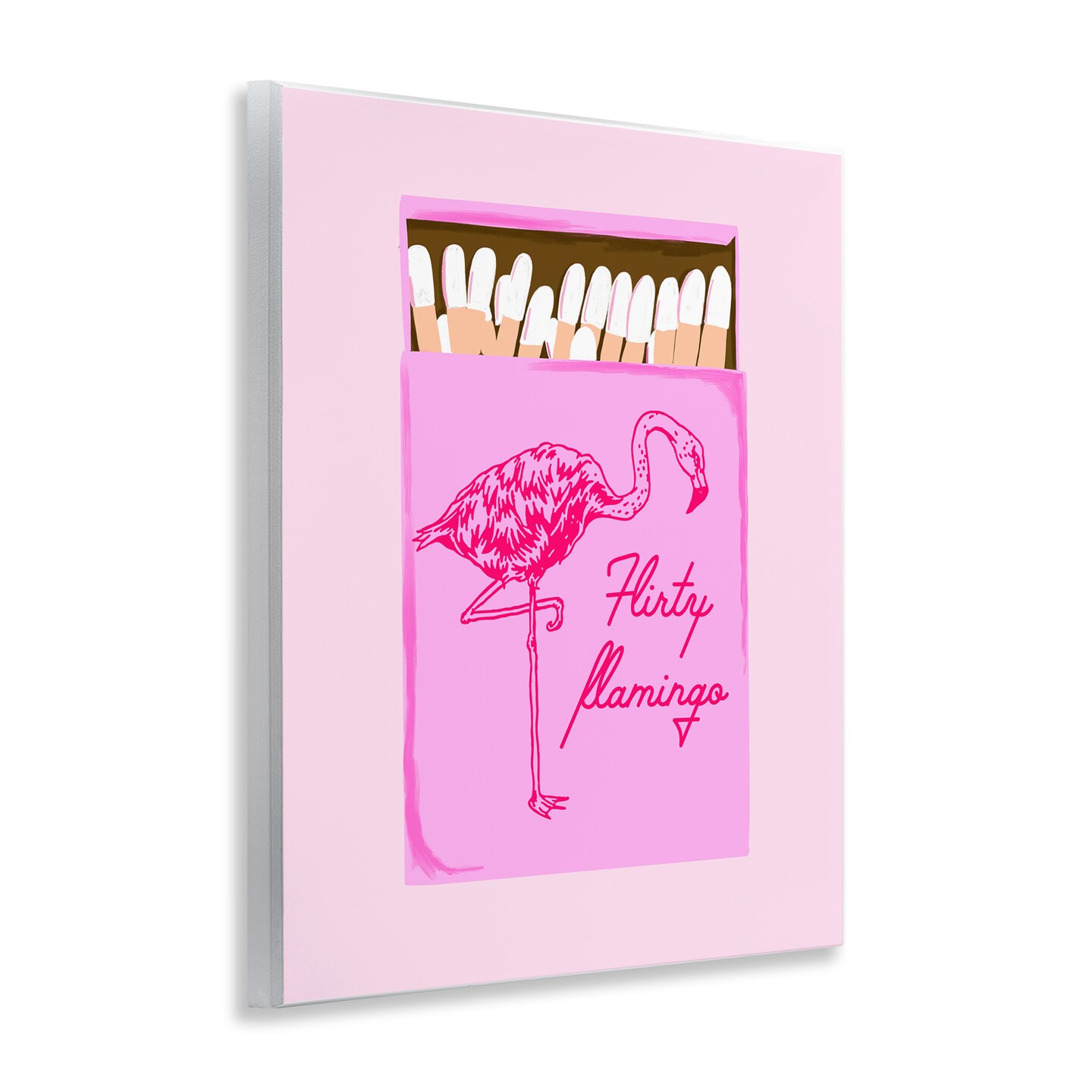 Stupell Industries Flirty Flamingo Pink Matchbox Wall Plaque, design by Cherrywood Lane