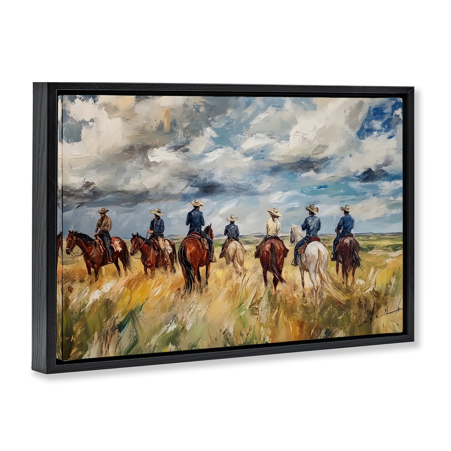 Stupell Industries Western Riders Herd Floating Frame, design by Franklyn Gregory