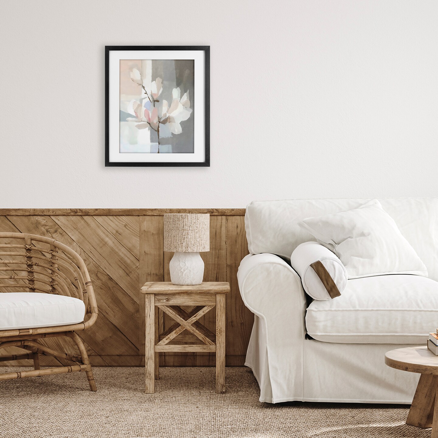 Stupell Industries Lavender Haze Neutrals Framed Print Under Glass, design by Riley B