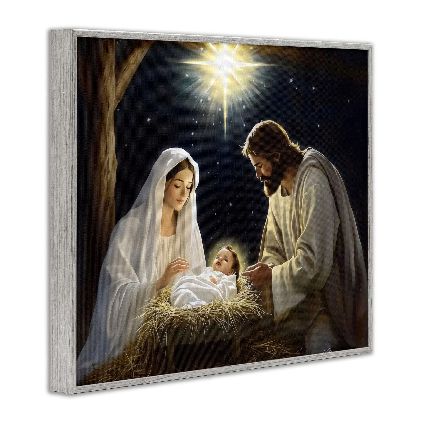 Stupell Industries Peaceful Night Nativity Scene Framed Giclee, design by Arlington Prints