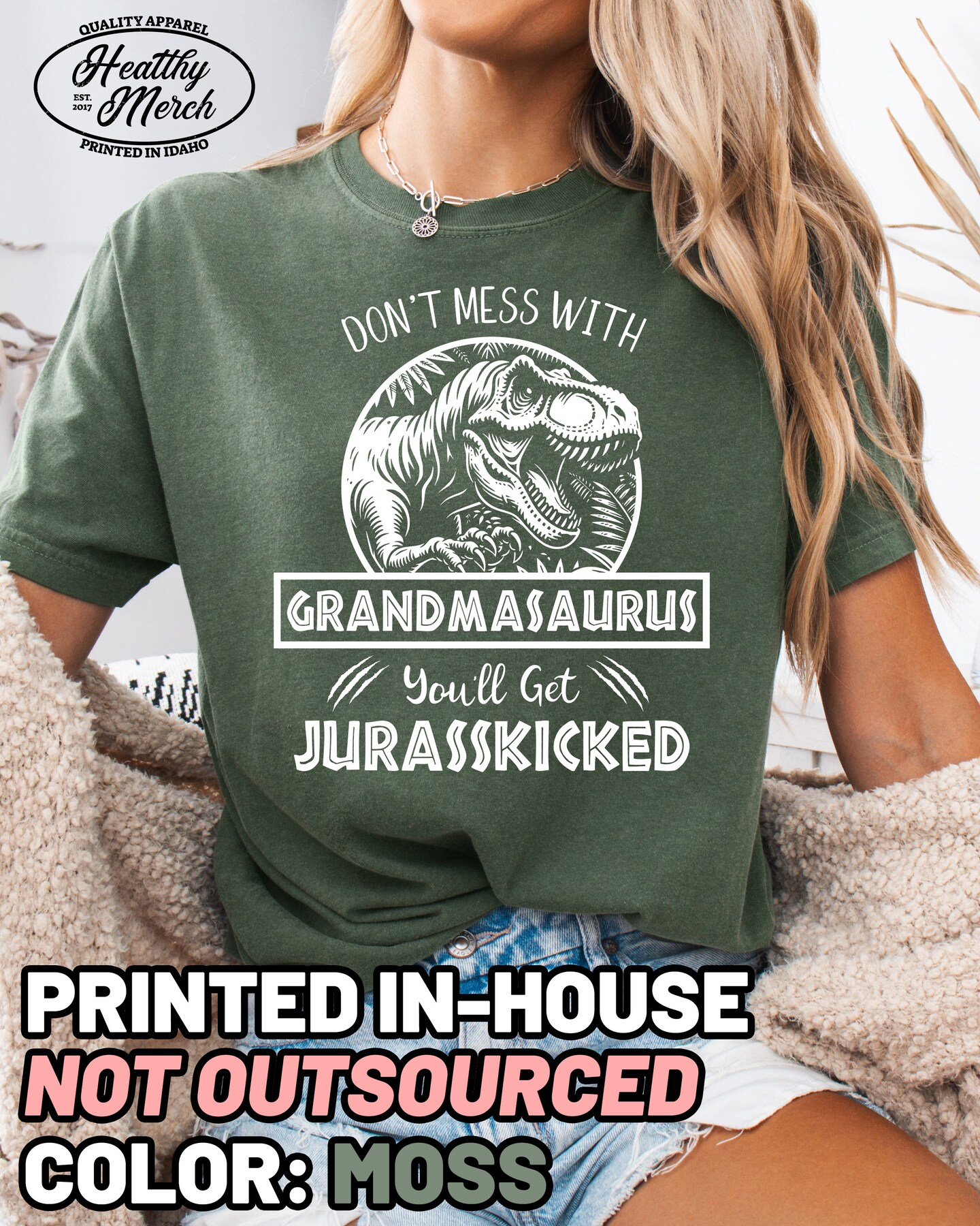 Grandma Shirt Comfort Colors, Jurassic Grandmasaurus Shirt, Funny