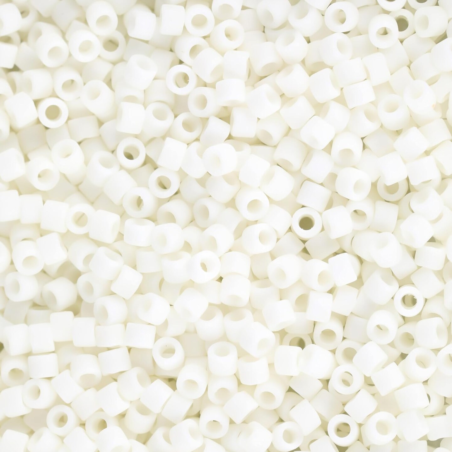 Miyuki Delica Seed Beads – Size 11/0 (1.6 mm), DB0352, Matte Opaque Glazed Luster Ivory, 7.2 g, Approx. 1440 Beads, Made in Japan