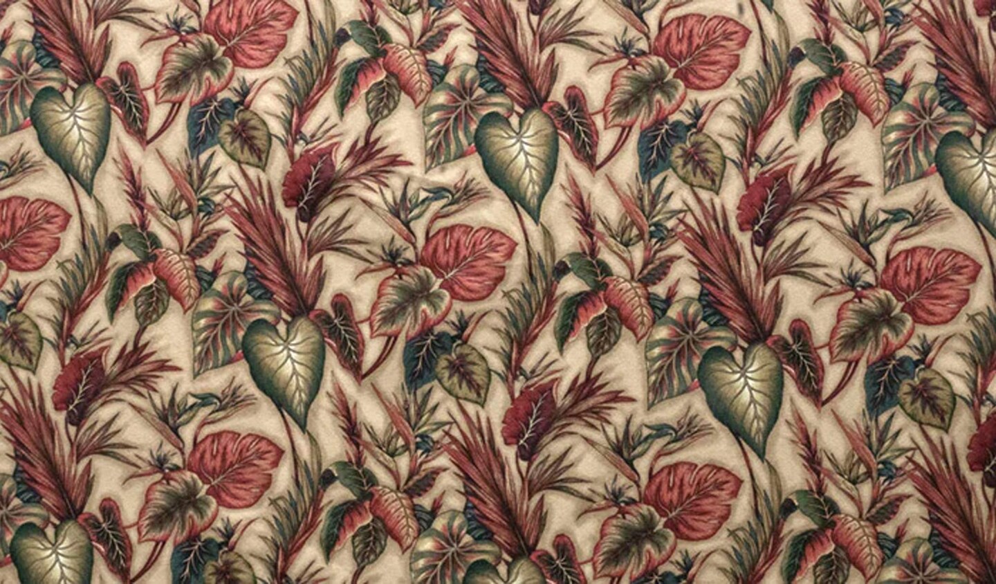 1 Yard Tropical Garden Cotton Upholstery Fabric Lush Botanical 56-58 Inches Wide