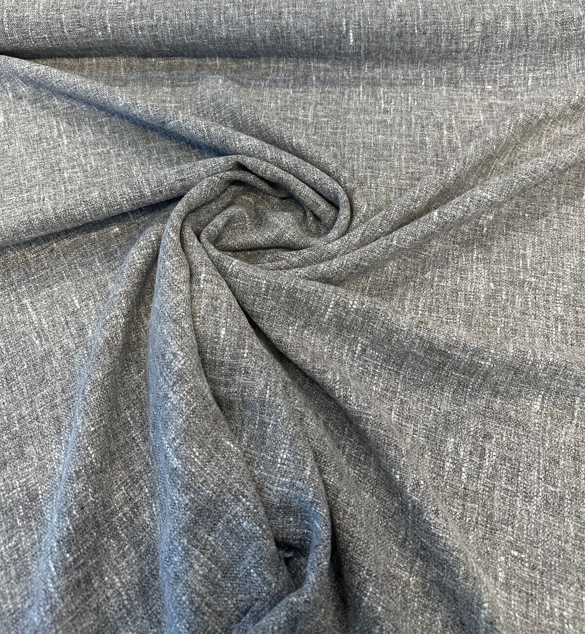 1 Yard Porpoise Gray Belgian Linen Blend Laundered Fabric 54 Inches Wide
